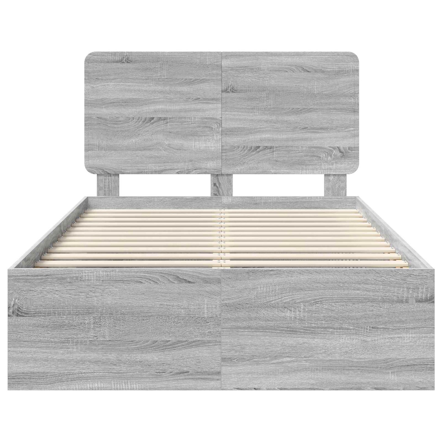 Struttura del letto Grigio Sonoma 135 x 190 cm Pino massello | homemem39