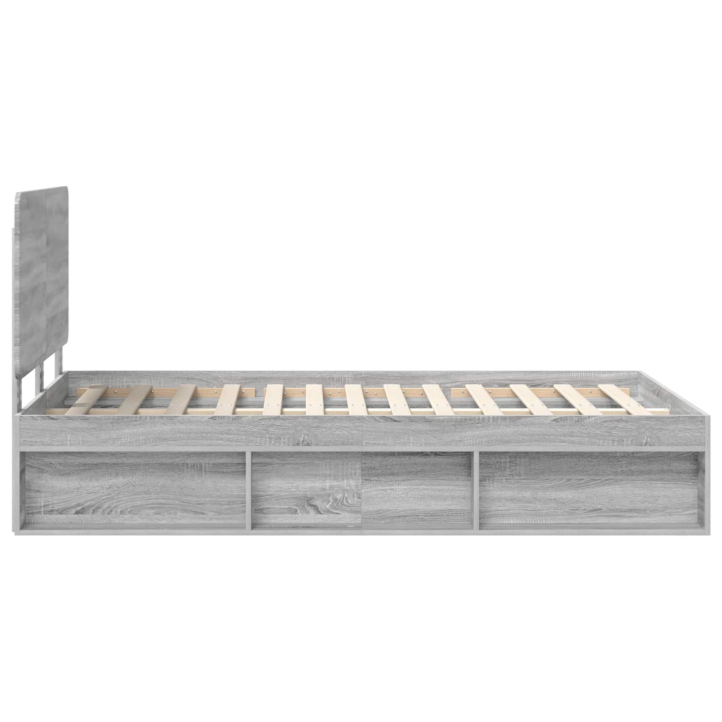 Struttura del letto Grigio Sonoma 135 x 190 cm Pino massello | homemem39