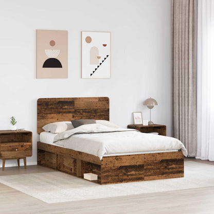 Struttura del letto Legno vecchio 135 x 190 cm Pino massello | homemem39