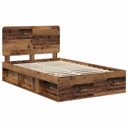 Struttura del letto Legno vecchio 135 x 190 cm Pino massello | homemem39
