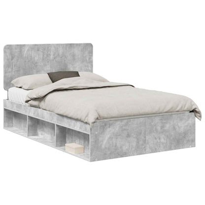 Struttura del letto Calcestruzzo 120 x 200 cm Pino massello | homemem39