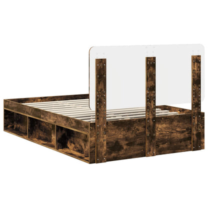 Struttura del letto Rovere fumé 120 x 200 cm Pino massello | homemem39