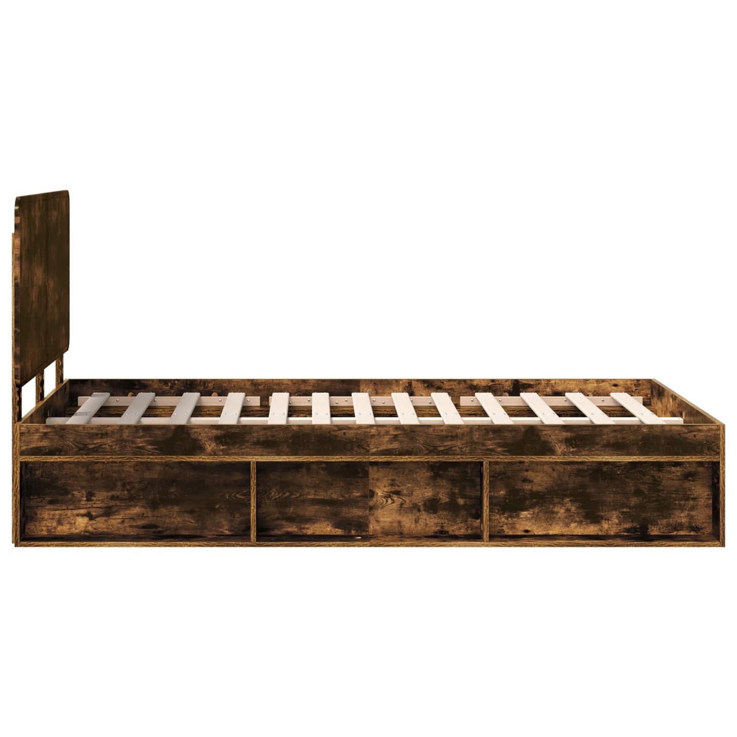 Struttura del letto Rovere fumé 120 x 200 cm Pino massello | homemem39