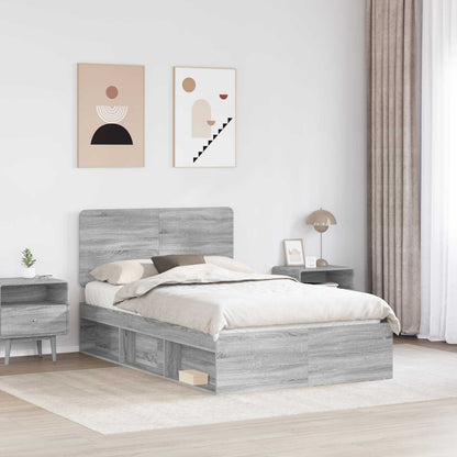 Struttura del letto Grigio Sonoma 120 x 200 cm Pino massello | homemem39