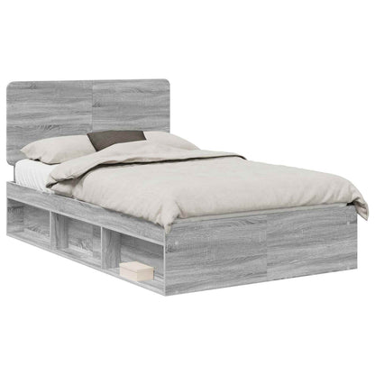 Struttura del letto Grigio Sonoma 120 x 200 cm Pino massello | homemem39