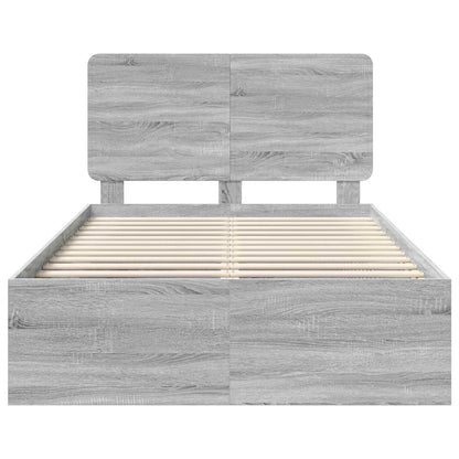 Struttura del letto Grigio Sonoma 120 x 200 cm Pino massello | homemem39