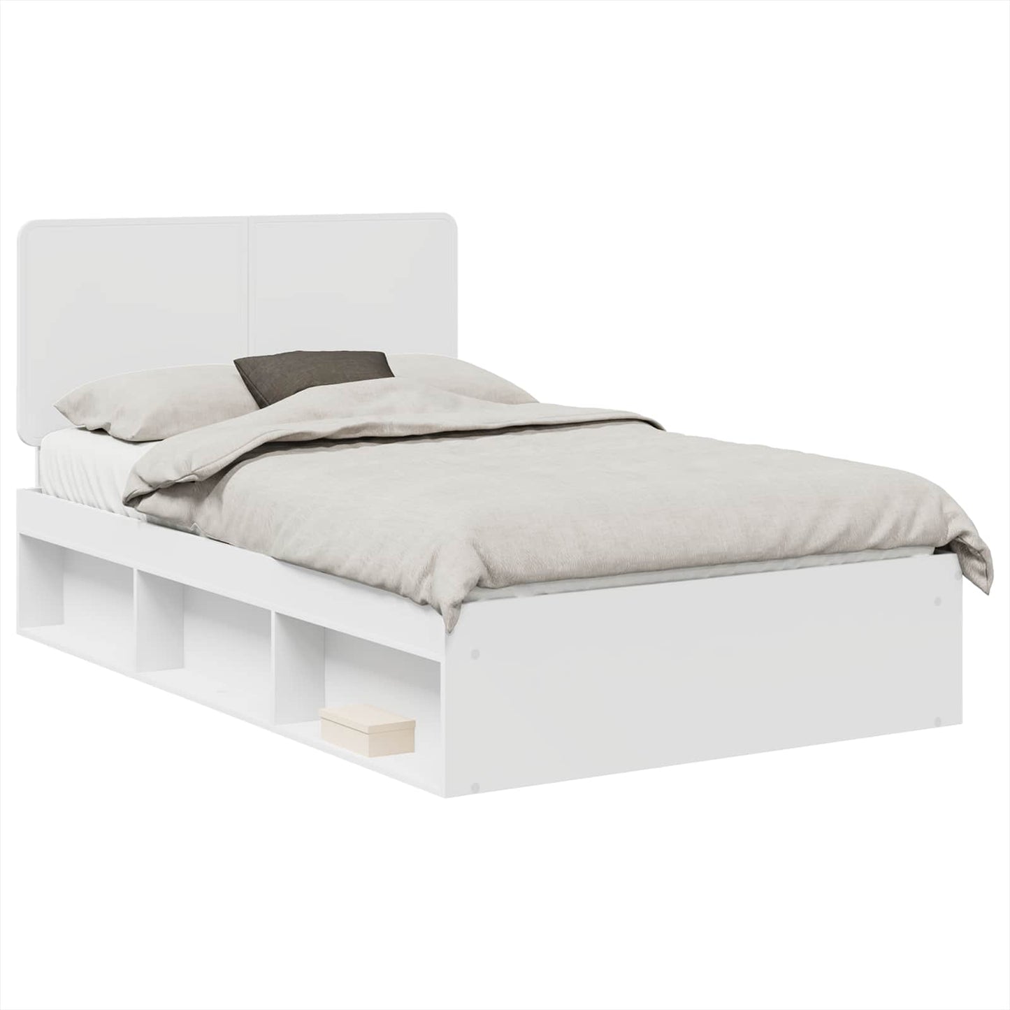 Struttura del letto Bianco 120 x 190 cm Pino massello | homemem39