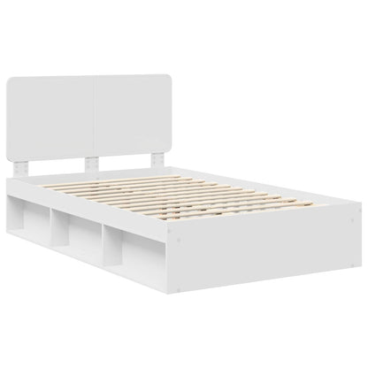 Struttura del letto Bianco 120 x 190 cm Pino massello | homemem39