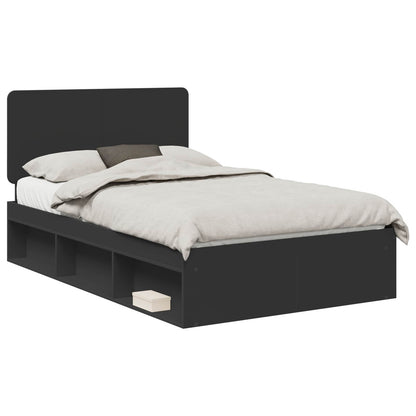 Struttura del letto Nero 120 x 190 cm Pino massello | homemem39