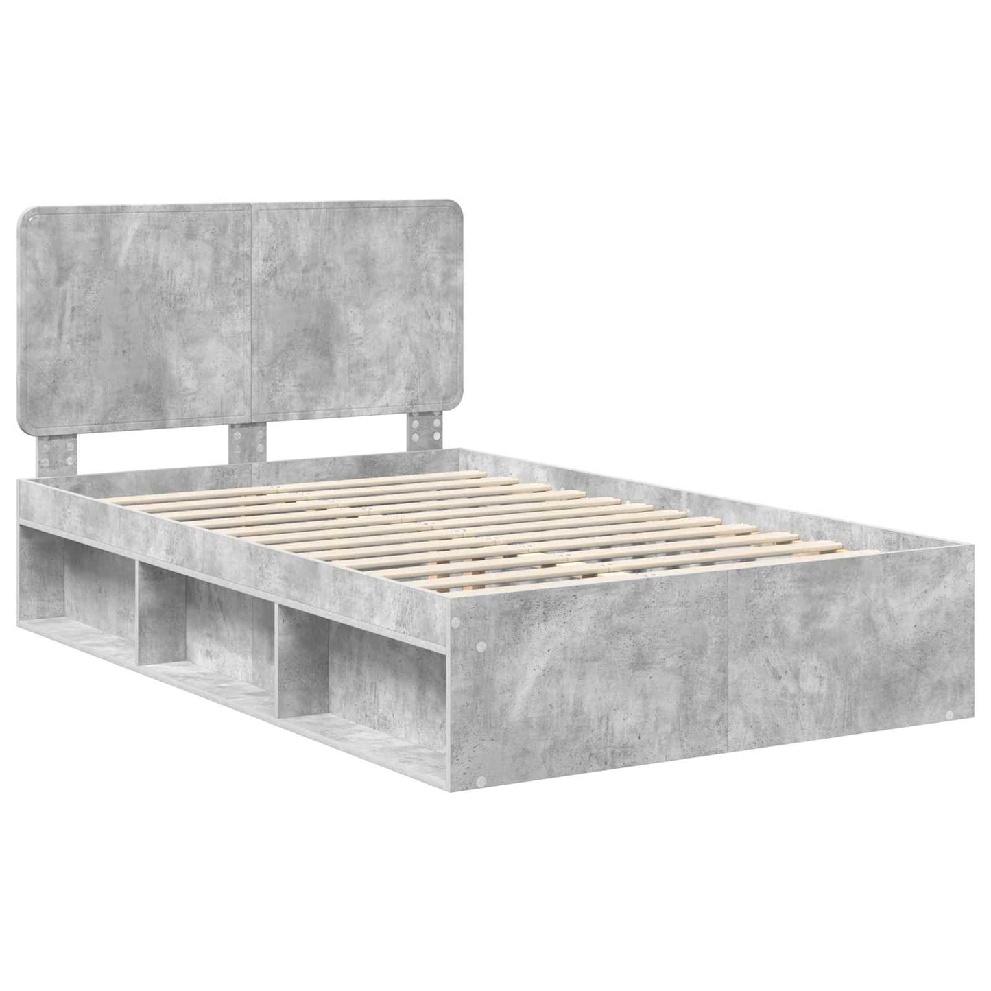 Struttura del letto Calcestruzzo 120 x 190 cm Pino massello | homemem39