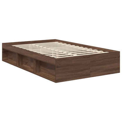Struttura del letto Rovere Marrone 120 x 190 cm Pino massello | homemem39