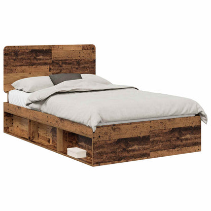 Struttura del letto Legno vecchio 120 x 190 cm Pino massello | homemem39