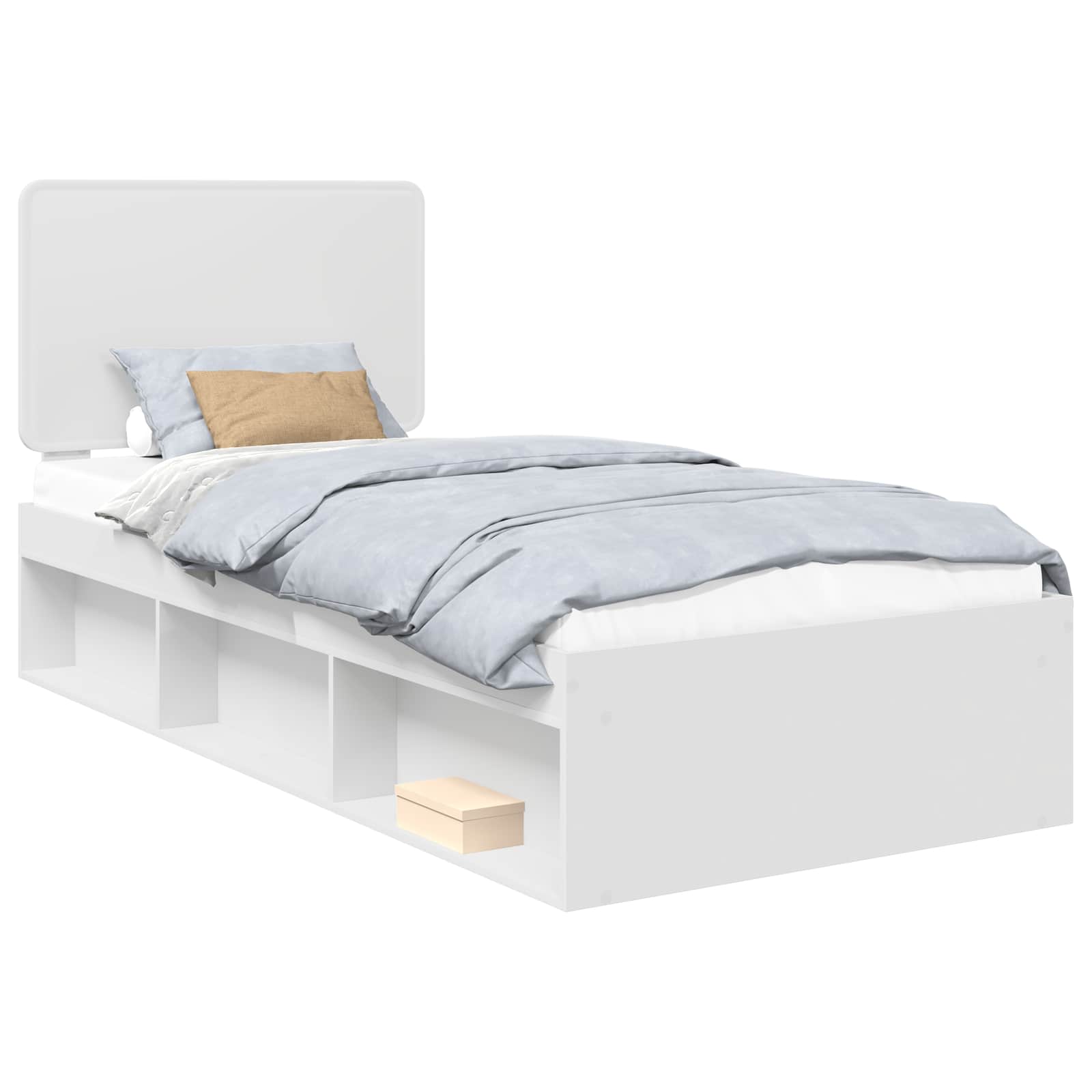 Struttura del letto Bianco 100 x 200 cm Pino massello | homemem39