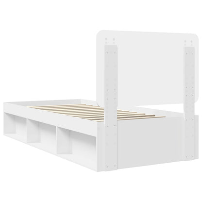 Struttura del letto Bianco 100 x 200 cm Pino massello | homemem39
