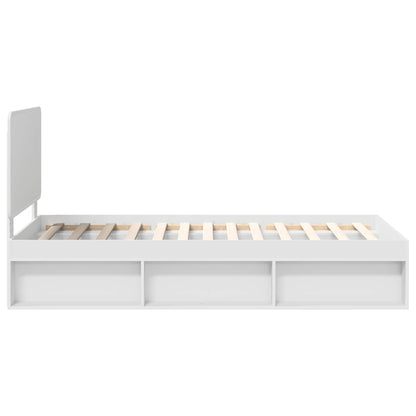 Struttura del letto Bianco 100 x 200 cm Pino massello | homemem39