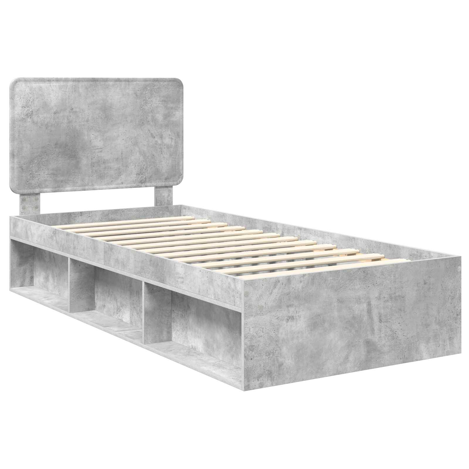 Struttura del letto Grigio Concretè 100 x 200 cm Pino massello | homemem39