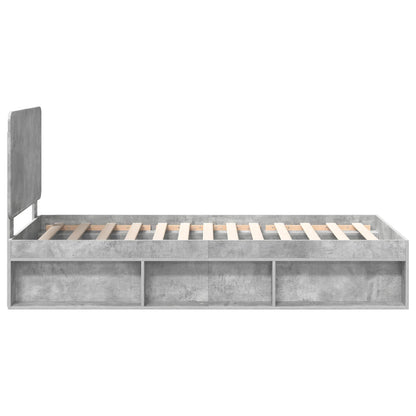 Struttura del letto Grigio Concretè 100 x 200 cm Pino massello | homemem39