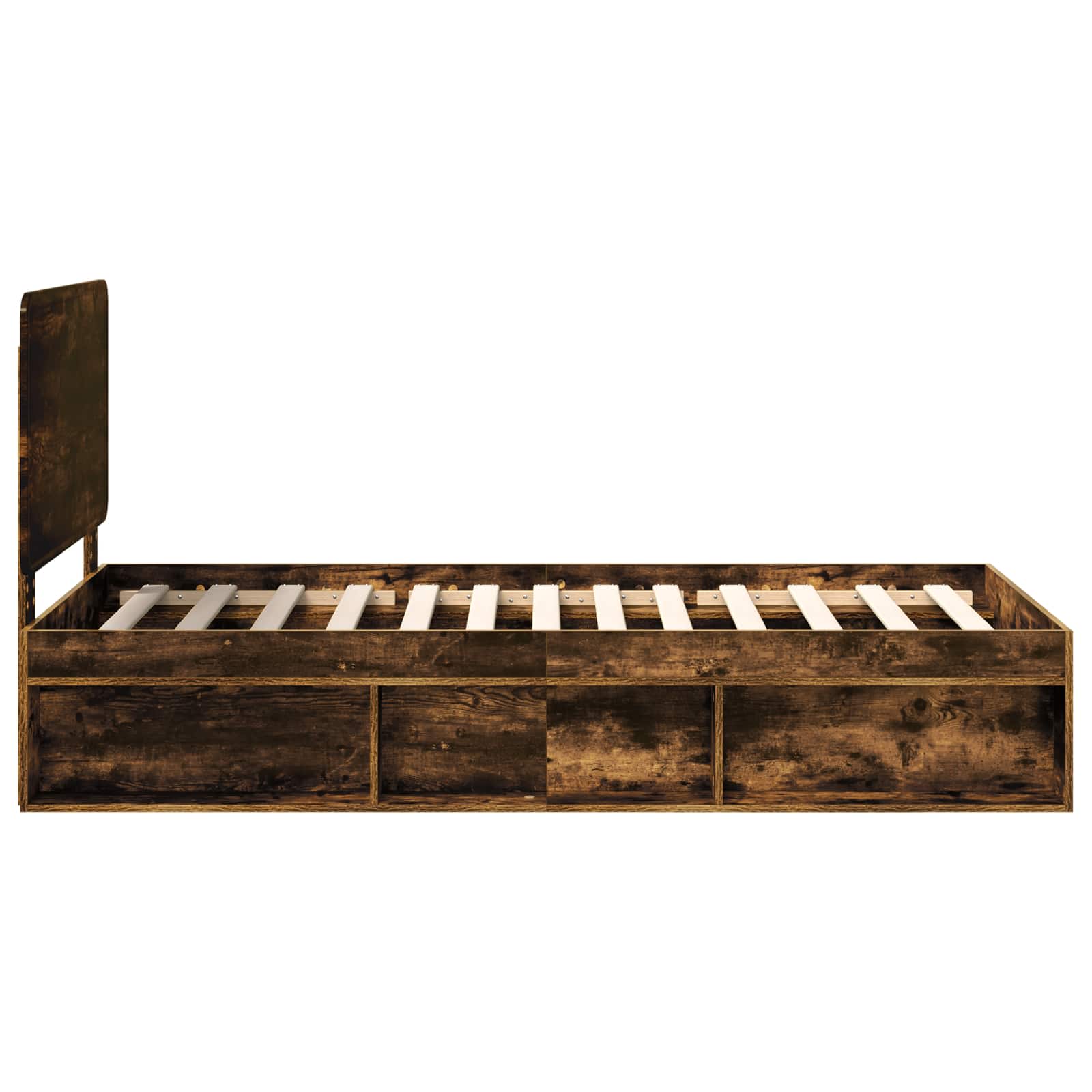 Struttura del letto Rovere fumé 100 x 200 cm Pino massello | homemem39