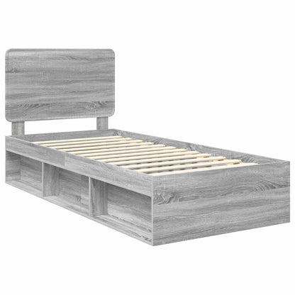 Struttura del letto Grigio Sonoma 100 x 200 cm Pino massello | homemem39