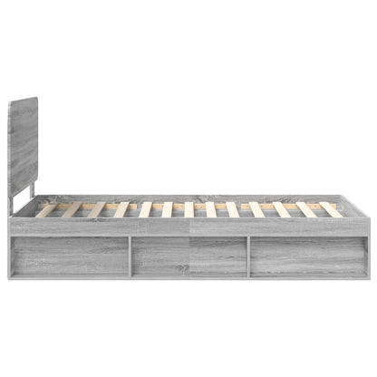 Struttura del letto Grigio Sonoma 100 x 200 cm Pino massello | homemem39