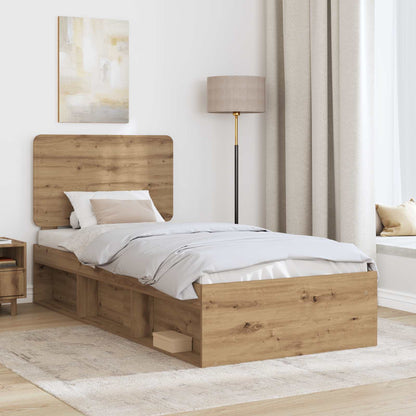 Struttura del letto Rovere Artigianale 100 x 200 cm | homemem39