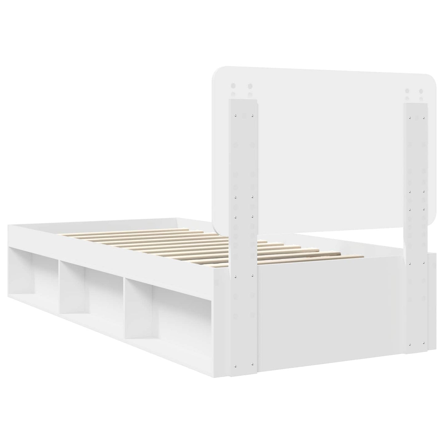 Struttura del letto Bianco 90 x 200 cm Pino massello | homemem39