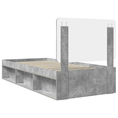 Struttura del letto Calcestruzzo 90 x 200 cm Pino massello | homemem39