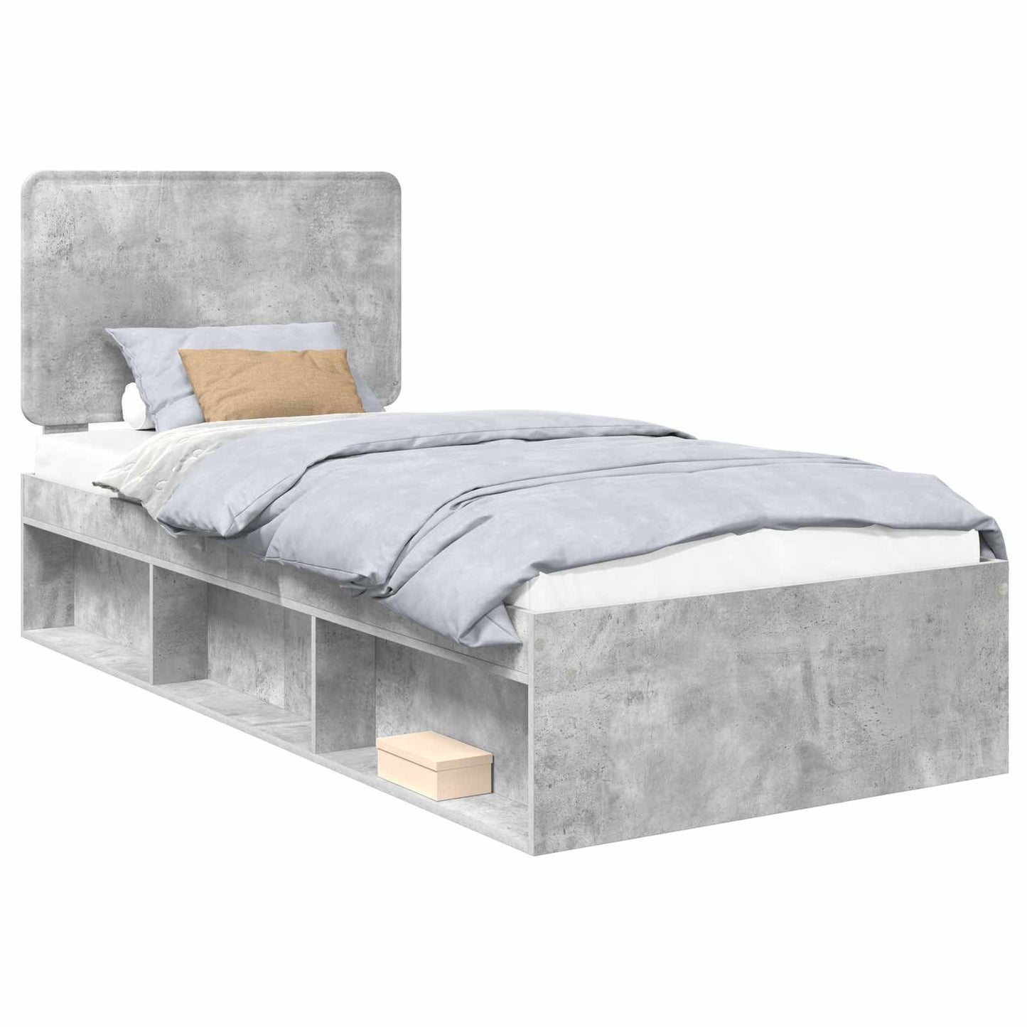 Struttura del letto Grigio Concretè 90 x 190 cm Pino massello | homemem39