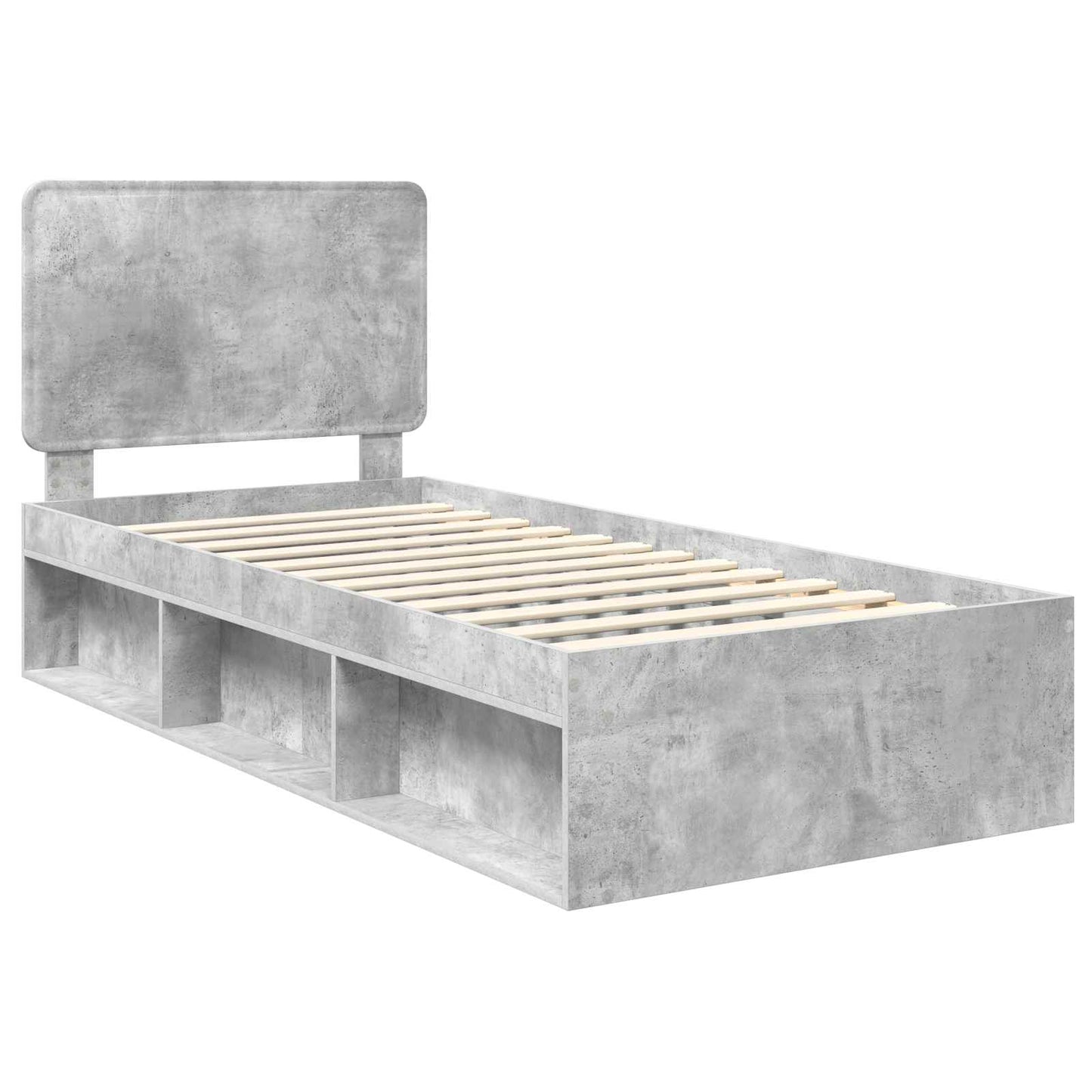 Struttura del letto Grigio Concretè 90 x 190 cm Pino massello | homemem39