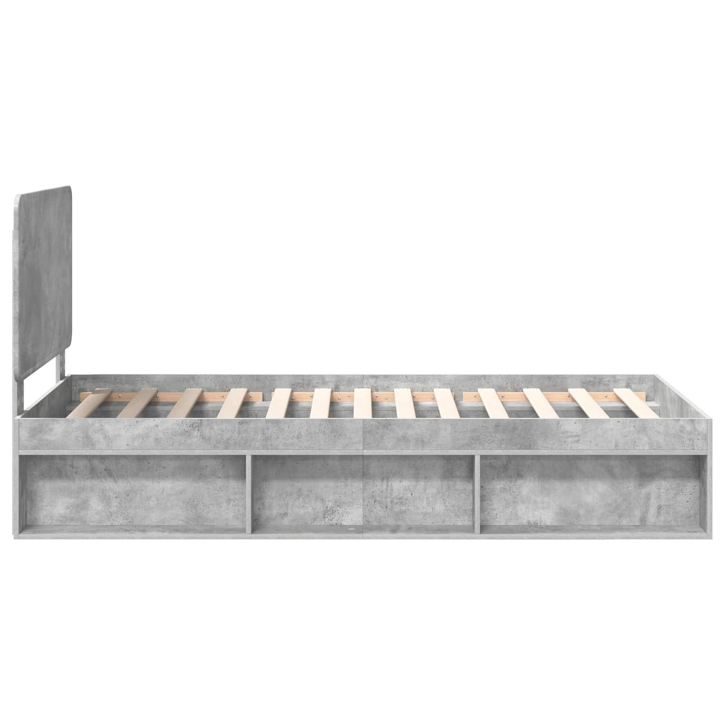 Struttura del letto Grigio Concretè 90 x 190 cm Pino massello | homemem39
