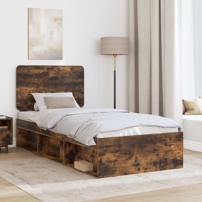 Struttura del letto Rovere fumé 90 x 190 cm Pino massello | homemem39