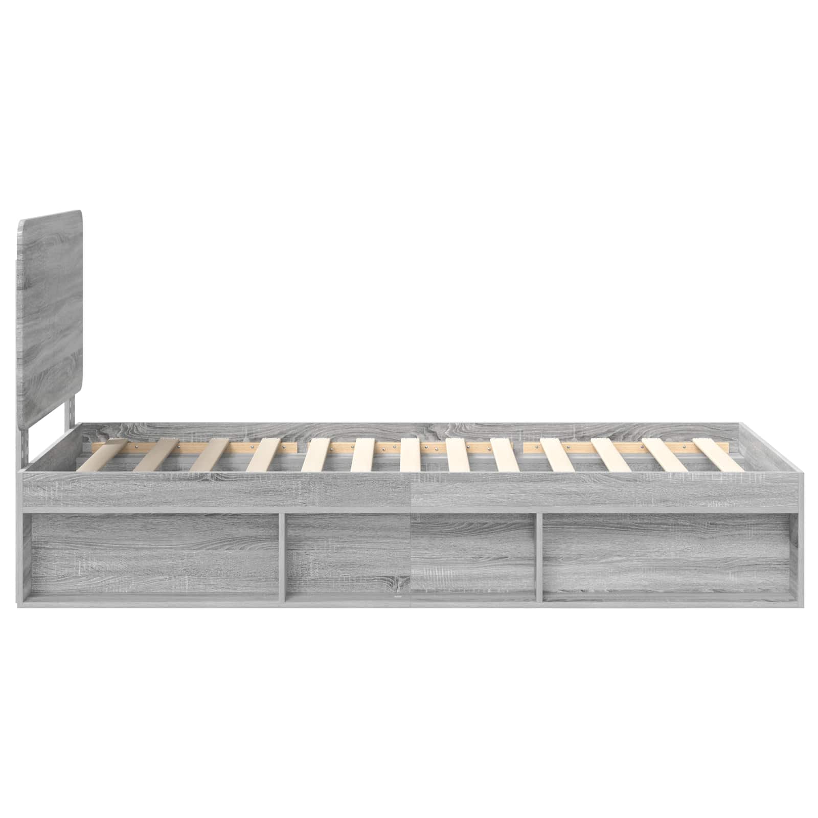 Struttura del letto Grigio Sonoma 90 x 190 cm Pino massello | homemem39