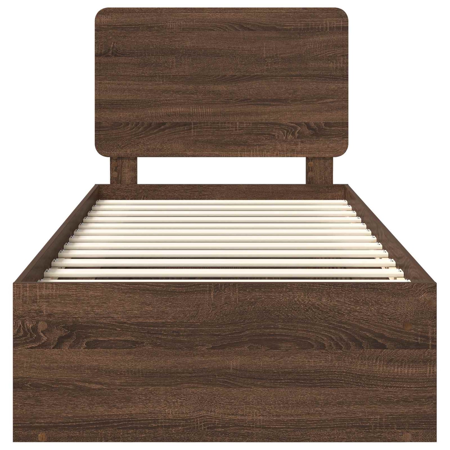 Struttura del letto Rovere Marrone 90 x 190 cm Pino massello | homemem39