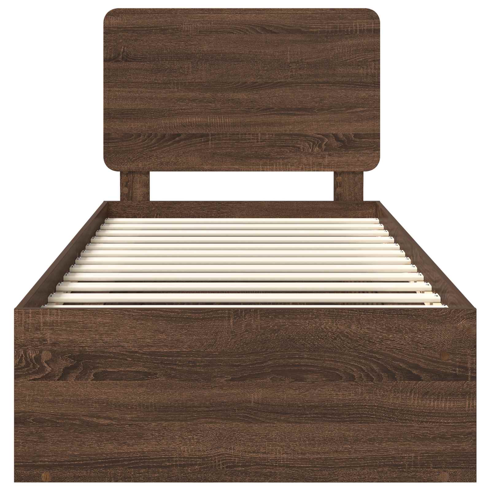 Struttura del letto Rovere Marrone 90 x 190 cm Pino massello | homemem39