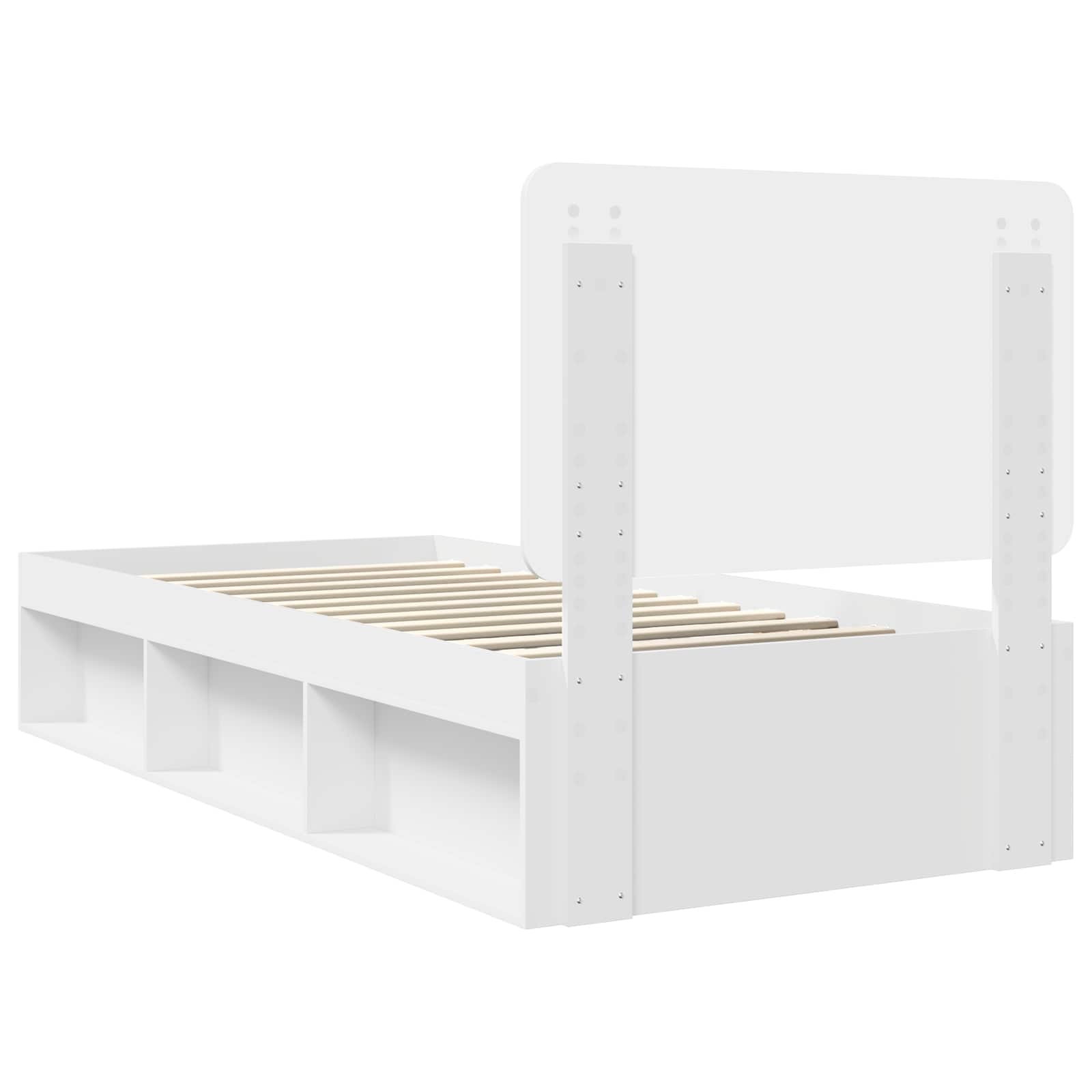 Struttura del letto Bianco 75 x 190 cm Pino massello | homemem39