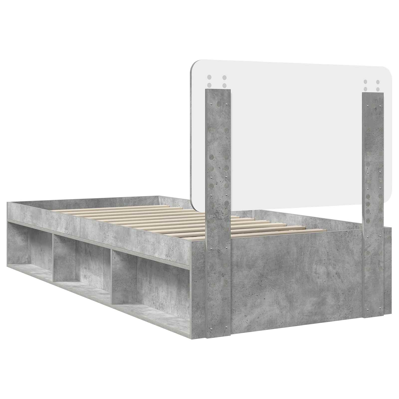 Struttura del letto Grigio Concretè 75 x 190 cm Pino massello | homemem39