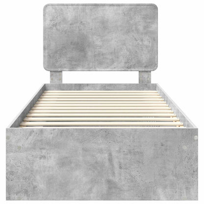Struttura del letto Grigio Concretè 75 x 190 cm Pino massello | homemem39