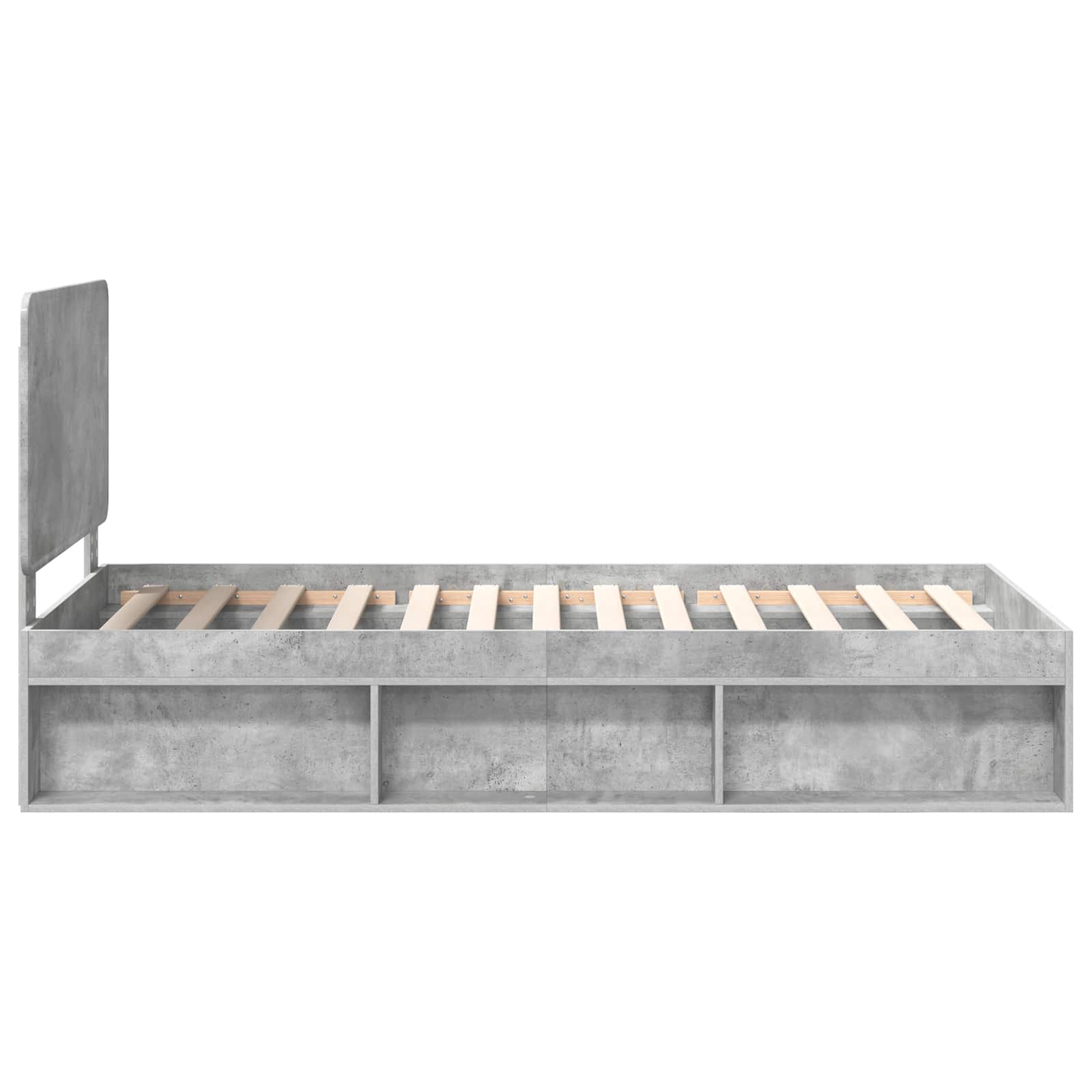 Struttura del letto Grigio Concretè 75 x 190 cm Pino massello | homemem39