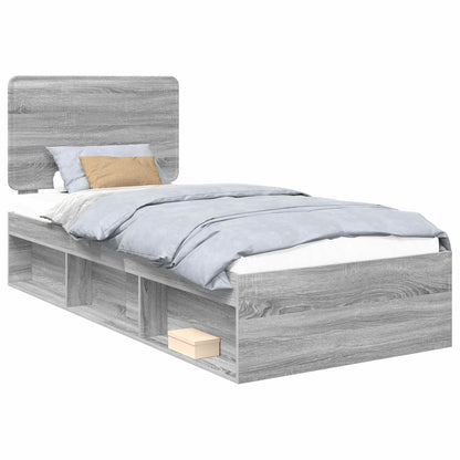 Struttura del letto Grigio Sonoma 75 x 190 cm Pino massello | homemem39