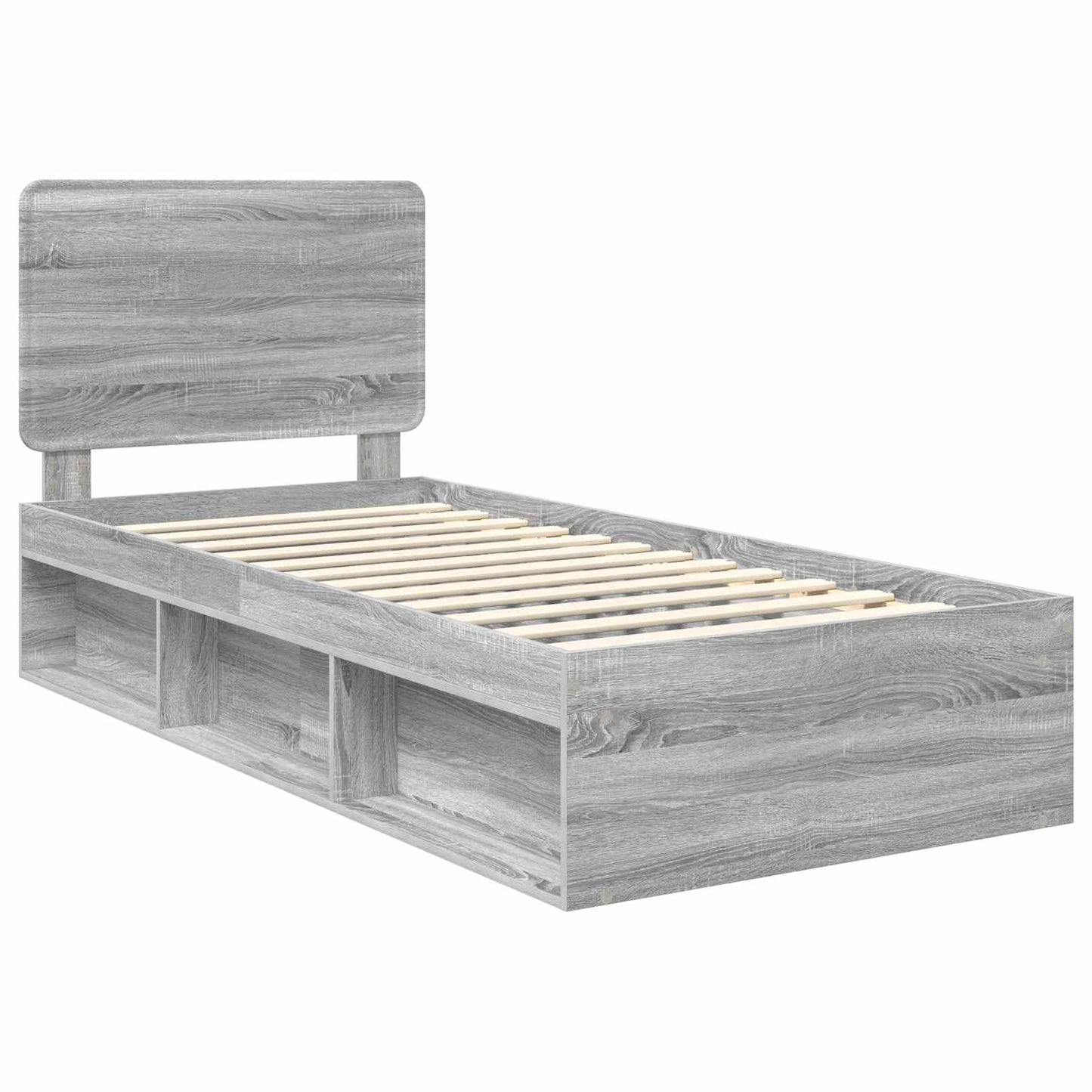 Struttura del letto Grigio Sonoma 75 x 190 cm Pino massello | homemem39