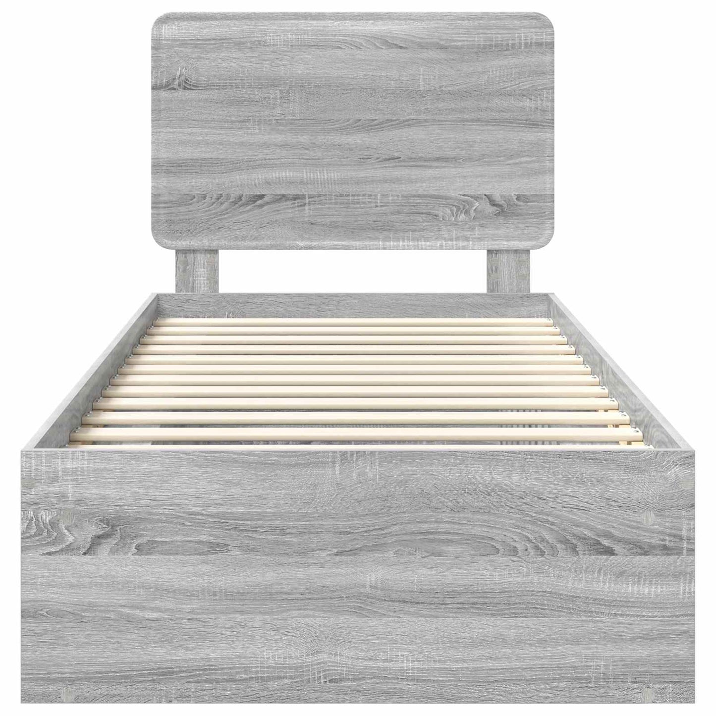 Struttura del letto Grigio Sonoma 75 x 190 cm Pino massello | homemem39
