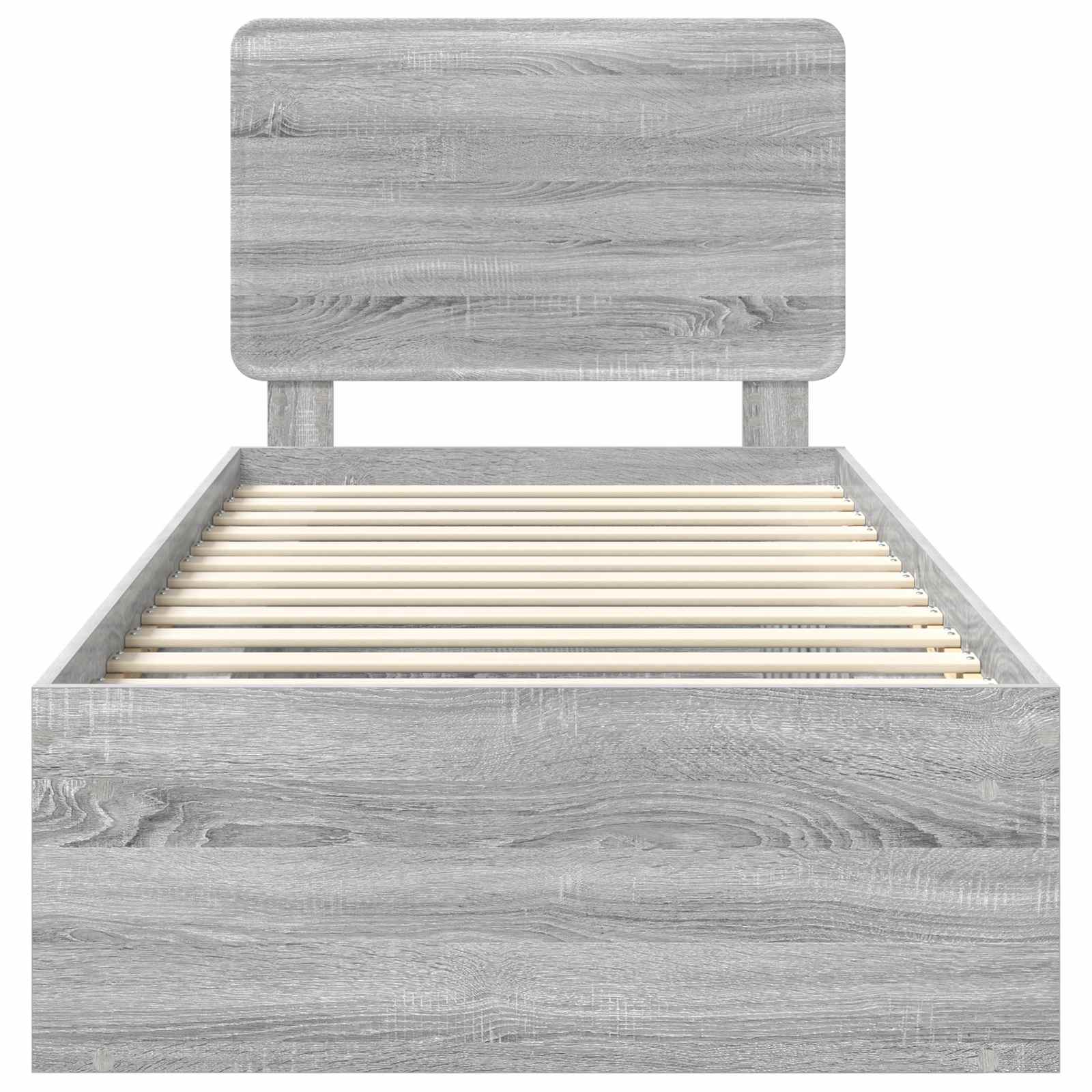 Struttura del letto Grigio Sonoma 75 x 190 cm Pino massello | homemem39