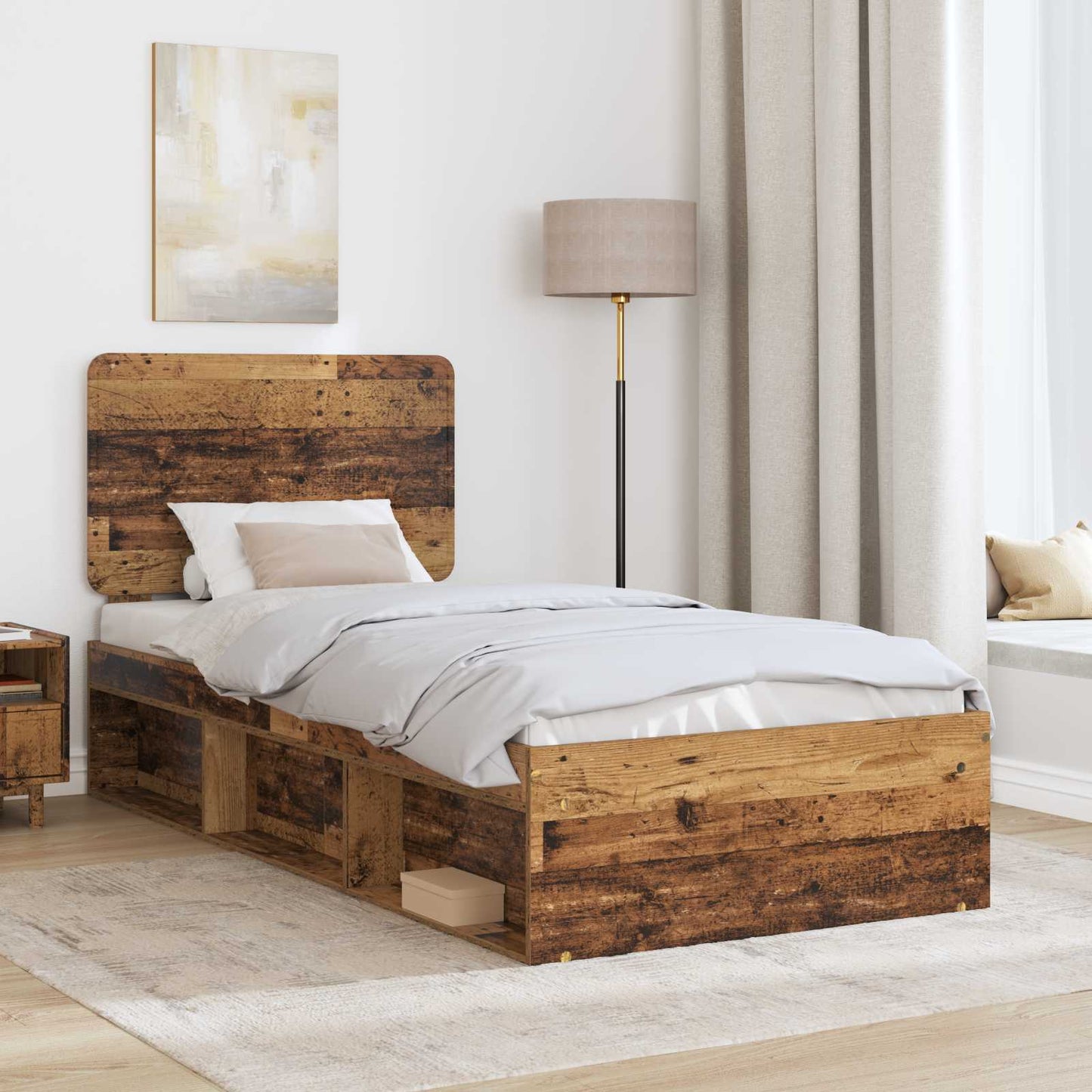 Struttura del letto Legno vecchio 75 x 190 cm Pino massello | homemem39