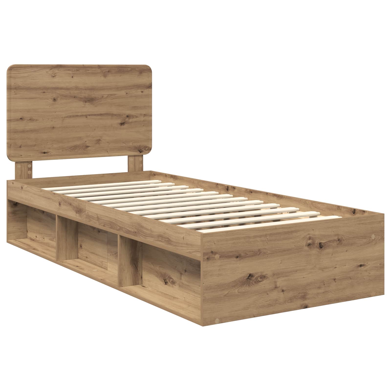 Struttura del letto con testiera Rovere Artigianale 75 x 190 cm | homemem39