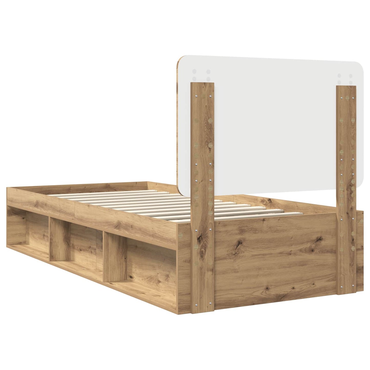 Struttura del letto con testiera Rovere Artigianale 75 x 190 cm | homemem39