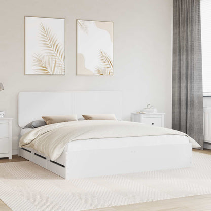 Struttura del letto Bianco 200 x 200 cm Legno Ingegnerizzato | homemem39