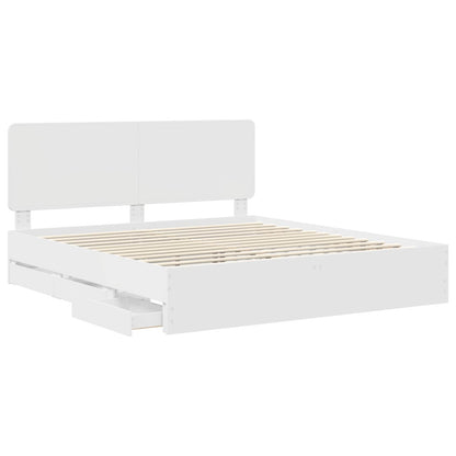 Struttura del letto Bianco 200 x 200 cm Legno Ingegnerizzato | homemem39