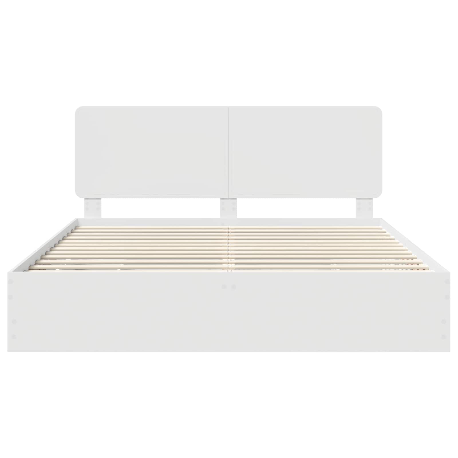 Struttura del letto Bianco 200 x 200 cm Legno Ingegnerizzato | homemem39