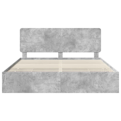 Struttura del letto con cassetto Grigio cemento 200 x 200 cm | homemem39