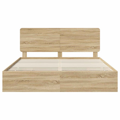 Struttura del letto con cassetto Rovere Sonoma 180 x 200 cm